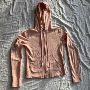 Y2K Vintage Juicy Couture Light Pink Zip Up Tracksuit Hoodie w Back Design Sz XS